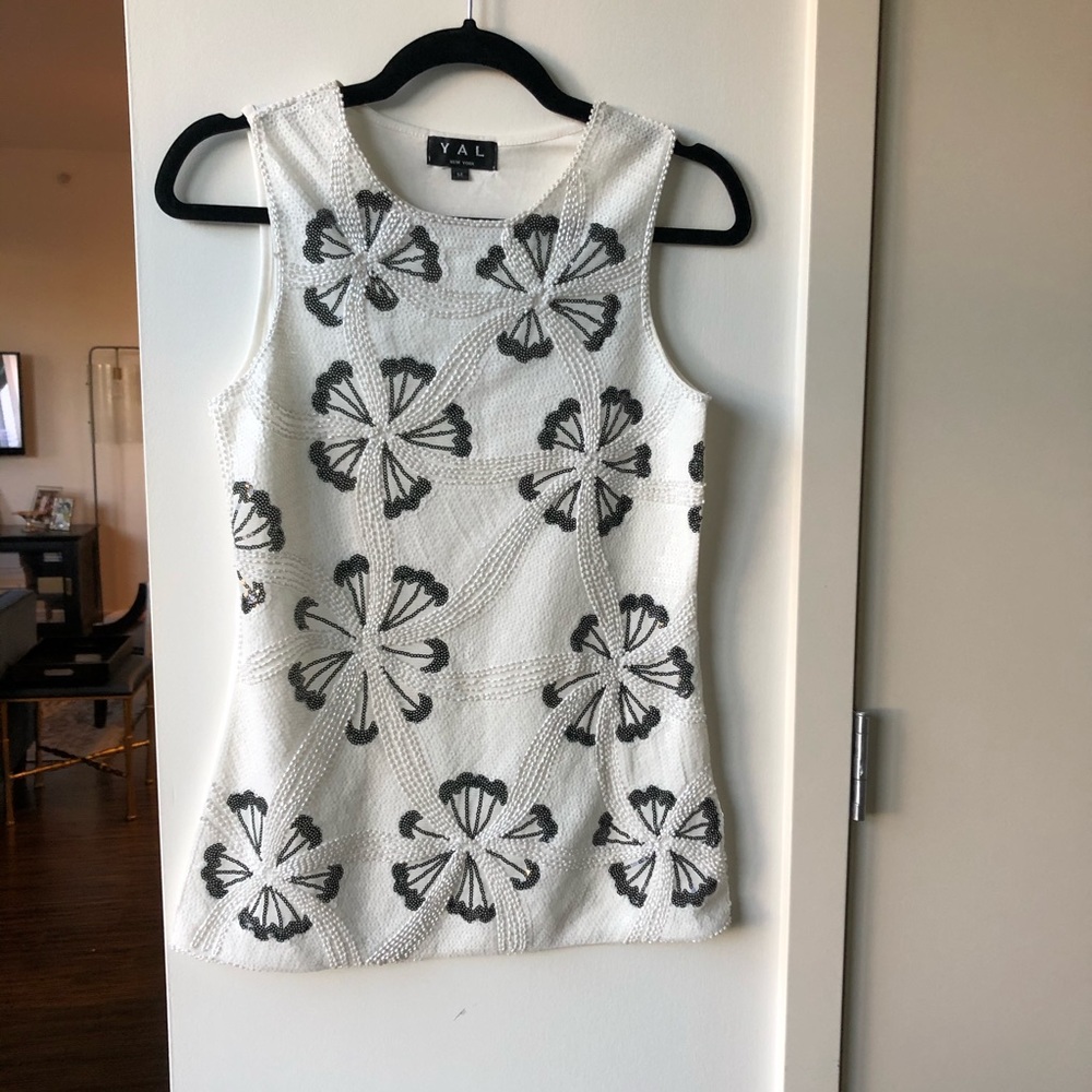 Beaded sleeveless shirt